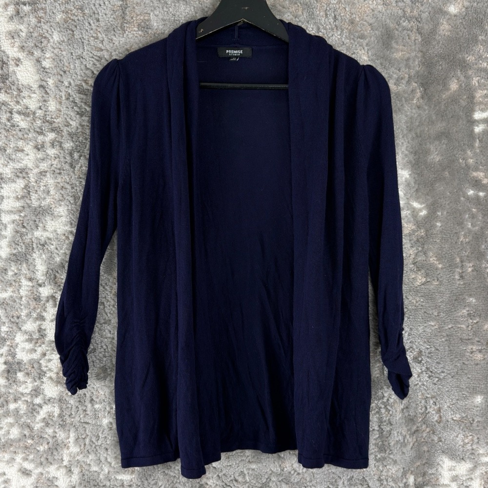 Premise‎ Studio Size XS Open Front Casual Cardigan Sweater Purple Long Sleeve